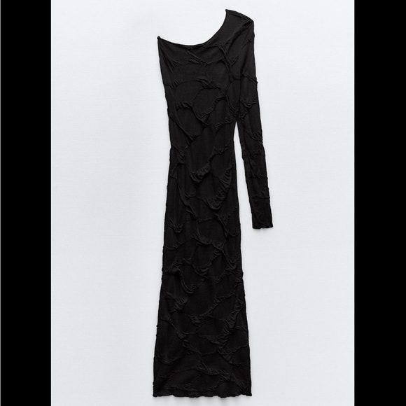 ASYMMETRIC KNIT DRESS - Picture 6 of 7